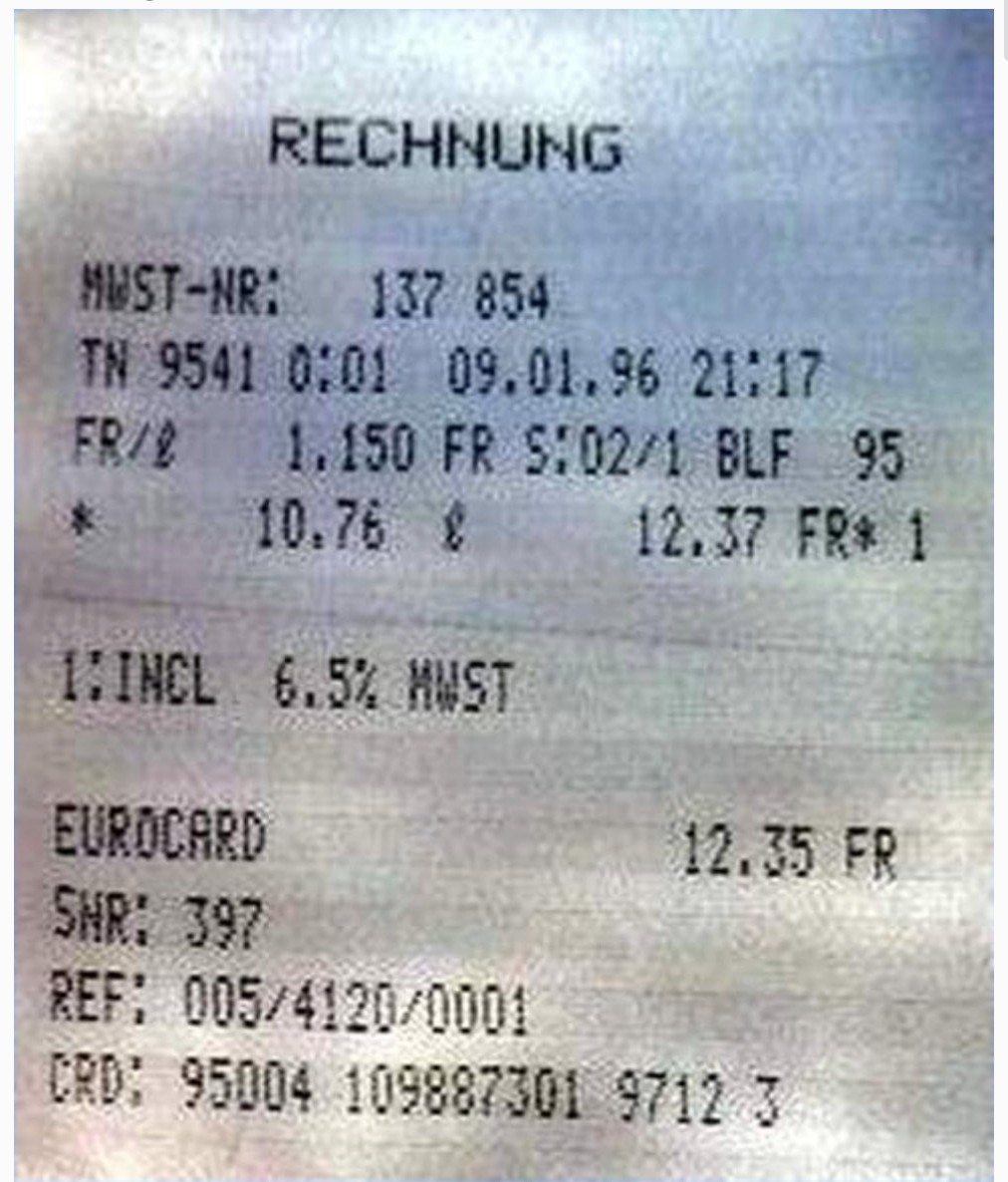 Rechnung 1996