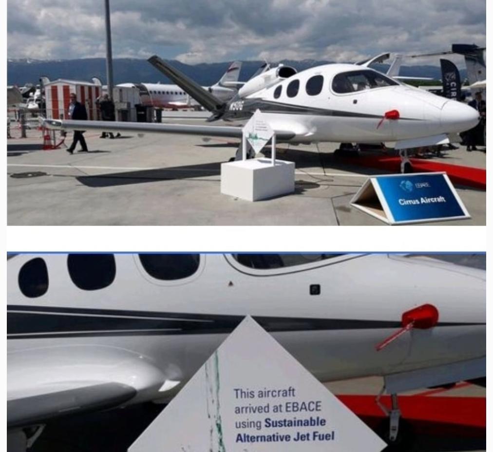 Cirrus Vision Jet, EBACE Sustainable Fuel