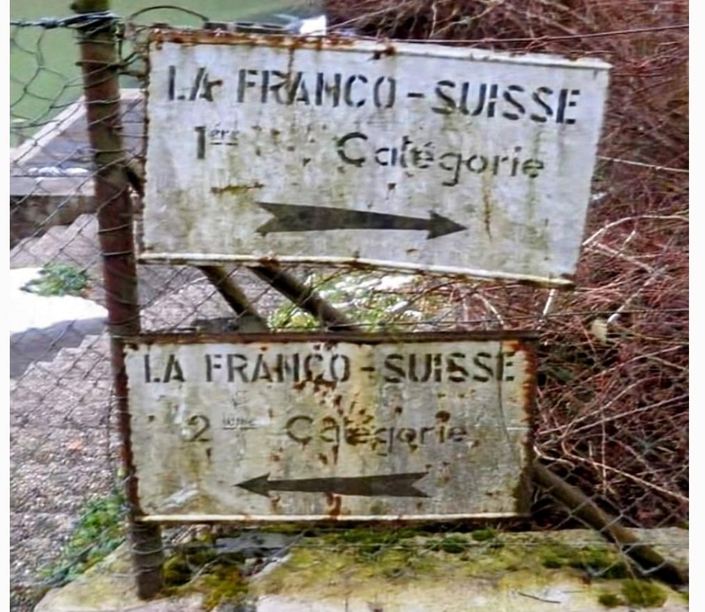 La Franco-Suisse Grenzschilder