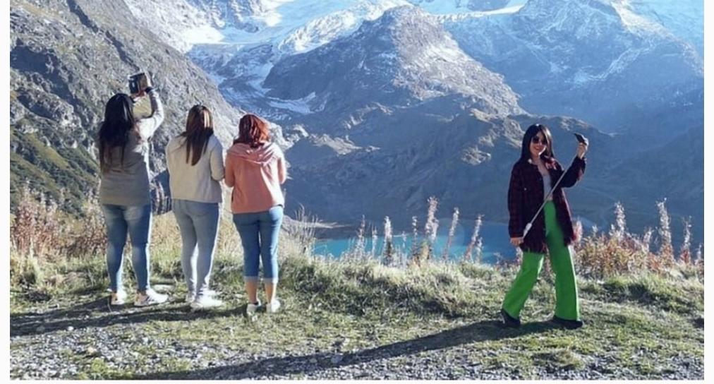 Gletscher mit Personen