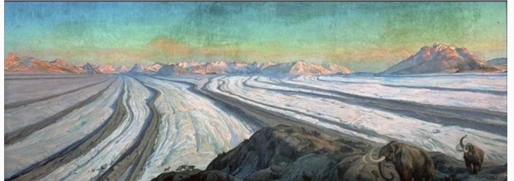 Gemaelde der Schweiz waehrend der letzten Eiszeit