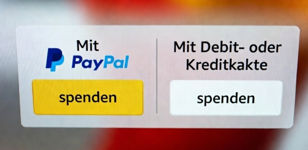 Spenden via PayPal oder Kreditkarte